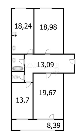 
   Продам 3-комнатную, 84.1 м², Сержанта Коротаева ул, 1

. Фото 17.