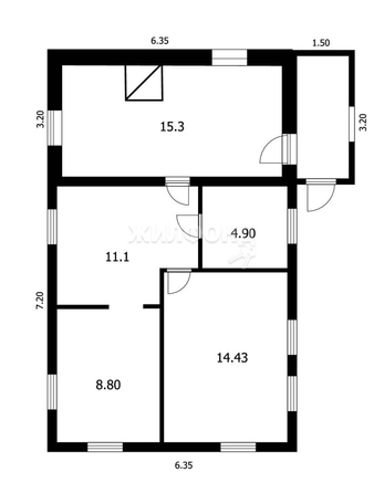 
   Продам дом, 54.5 м², Обь

. Фото 25.