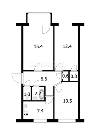 
   Продам 3-комнатную, 57.2 м², Микрорайон тер, 14

. Фото 15.