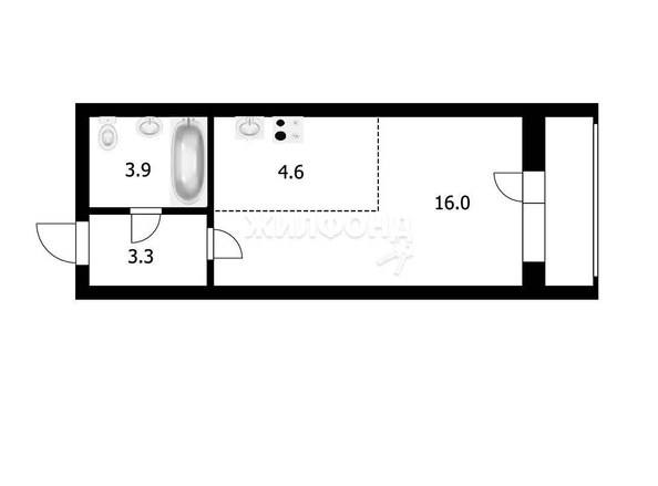 
   Продам студию, 27.8 м², Немировича-Данченко ул, 16/3

. Фото 10.