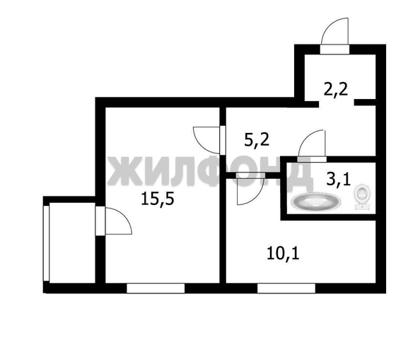 
   Продам 1-комнатную, 36.1 м², Авиастроителей ул, 11/1

. Фото 23.