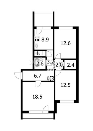 
   Продам 3-комнатную, 67.7 м², Горский мкр, 3

. Фото 30.