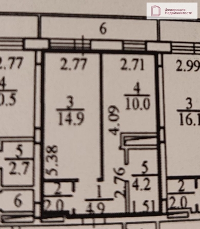 
   Продам 1-комнатную, 36 м², Мясниковой ул, 6/1

. Фото 26.