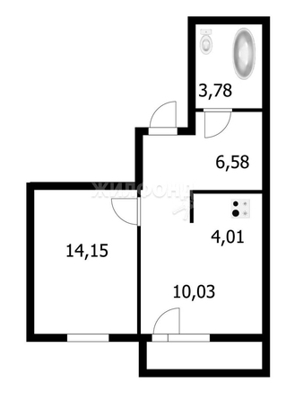 
   Продам 2-комнатную, 39.3 м², Коминтерна ул, 124

. Фото 8.