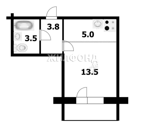 
   Продам студию, 25.8 м², Ивана Севастьянова ул, 10

. Фото 8.