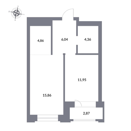 
   Продам 2-комнатную, 43.07 м², Державина ул, 50

. Фото 1.