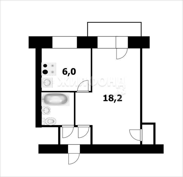 
   Продам 1-комнатную, 32.4 м², Дуси Ковальчук ул, 83

. Фото 6.