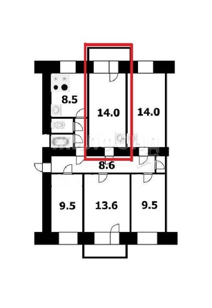 
   Продам комнату, 14 м², Каменская ул, 84в

. Фото 7.