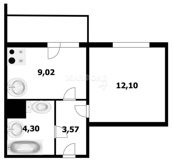 
   Продам 1-комнатную, 29 м², Одоевского ул, 1/7

. Фото 25.