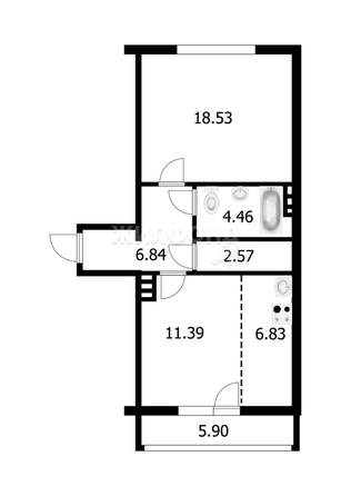 
   Продам 2-комнатную, 50.3 м², Венская ул, 19

. Фото 25.