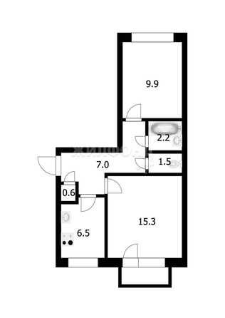 
   Продам 2-комнатную, 43 м², Киевская ул, 13

. Фото 13.