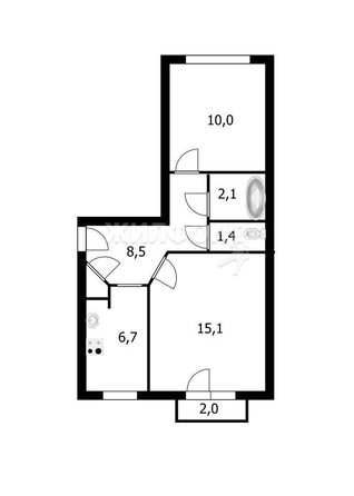 
   Продам 2-комнатную, 43.4 м², Магистральная ул, 53б

. Фото 8.