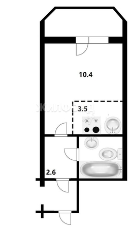 
   Продам студию, 19.4 м², Одоевского ул, 1/9

. Фото 8.