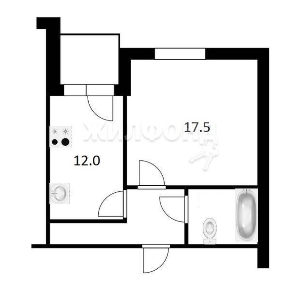 
   Продам 1-комнатную, 34.8 м², Красина ул, 68

. Фото 10.