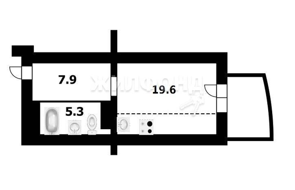 
   Продам студию, 32.8 м², Кузьмы Минина ул, 9/3

. Фото 1.