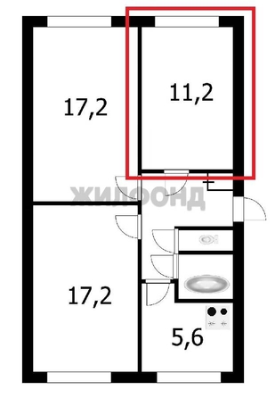 
  Продается комната, 11.1 м², Российская ул, д. 28
. Фото 14.