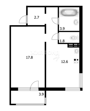 
   Продам 1-комнатную, 42.8 м², Рельефная ул, 106/3

. Фото 22.