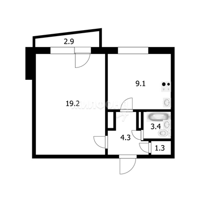 
   Продам 1-комнатную, 37.3 м², Юбилейный пр-кт, 7

. Фото 8.