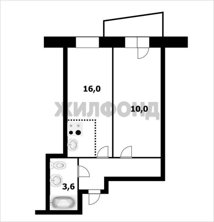 
   Продам 2-комнатную, 43.2 м², Согласия ул (Светлый мкр-н), 5

. Фото 12.