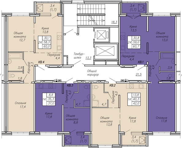 
   Продам 2-комнатную, 60 м², Связистов ул, 13б

. Фото 1.