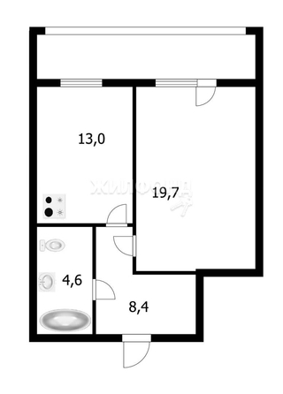 
   Продам 1-комнатную, 45.7 м², Демьяна Бедного ул, 57

. Фото 18.