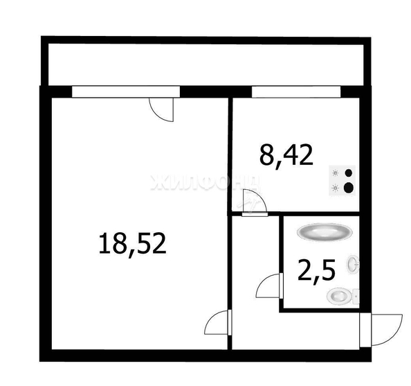 
   Продам 1-комнатную, 35.1 м², Добролюбова ул, 154/1

. Фото 9.