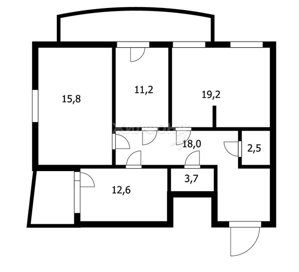 
   Продам 3-комнатную, 83 м², Ипподромская ул, 48

. Фото 22.