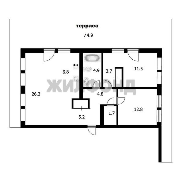 
  Продается 3-комн. квартира, 153.1 м², ЖК Пшеница, дом 2
. Фото 15.