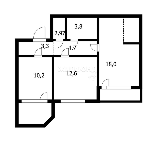 
   Продам 2-комнатную, 55.9 м², Михаила Кулагина ул, 35

. Фото 14.