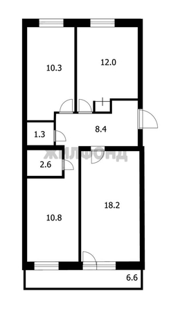 
   Продам 3-комнатную, 65.5 м², Западная ул, 11А

. Фото 20.