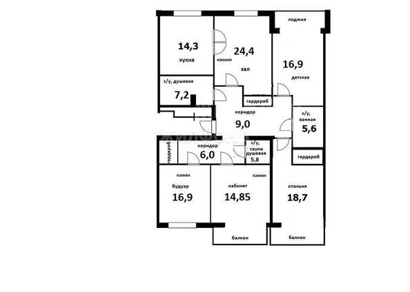 
   Продам 4-комнатную, 143 м², Романова ул, 25

. Фото 45.