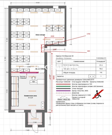 
   Продам торговое помещение, 130.5 м², Октябрьская ул, 40А

. Фото 3.