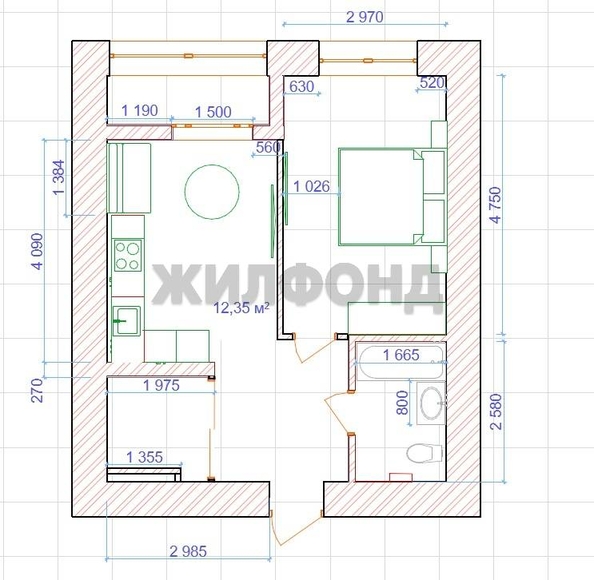 
  Продается 2-комн. квартира, 41.6 м², ЖК Воздух, дом 3
. Фото 34.
