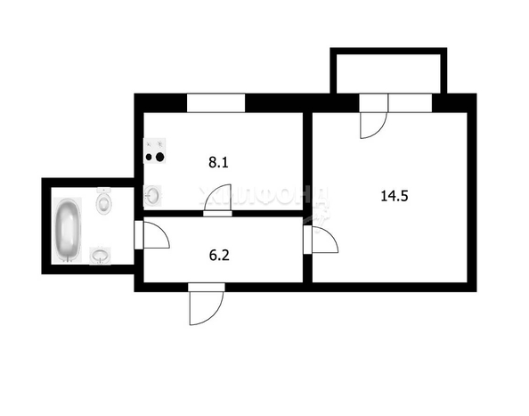 
   Продам 1-комнатную, 32.2 м², Сибирский мкр, 10

. Фото 10.