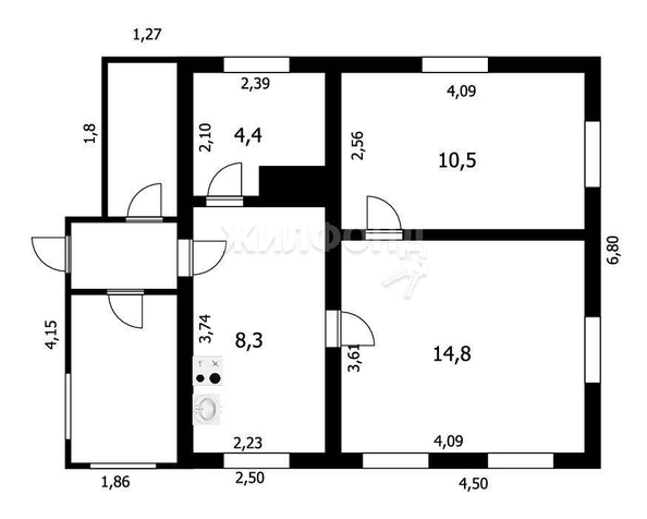 
   Продам дом, 38 м², Новосибирск

. Фото 16.