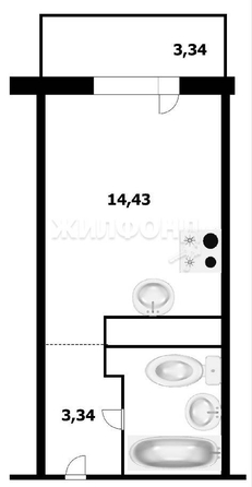 
   Продам студию, 21.5 м², Беловежская ул, 4/1

. Фото 8.