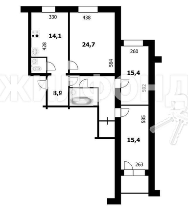 
   Продам 3-комнатную, 95.4 м², Мичурина ул, 18/1

. Фото 21.