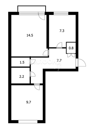 
   Продам 2-комнатную, 43.7 м², Потапова ул, 4

. Фото 2.