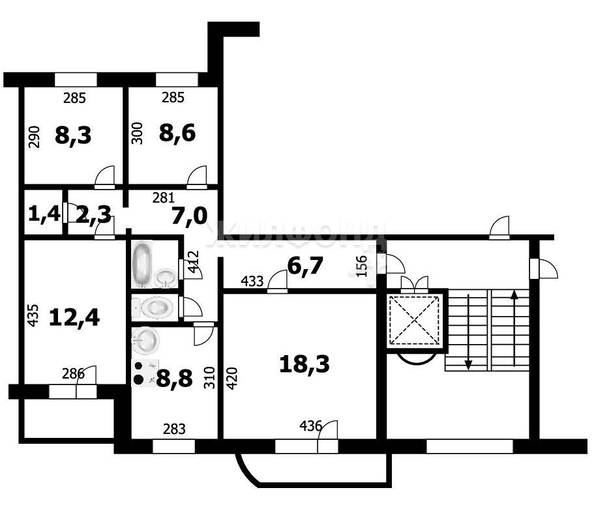 
   Продам 4-комнатную, 78.3 м², Чигорина ул, 2

. Фото 15.