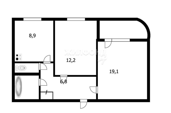 
   Продам 2-комнатную, 52.8 м², В. Высоцкого ул, 11

. Фото 16.