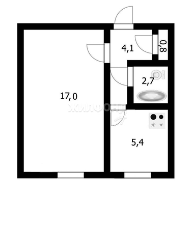 
   Продам 1-комнатную, 30 м², Связистов ул, 121

. Фото 7.