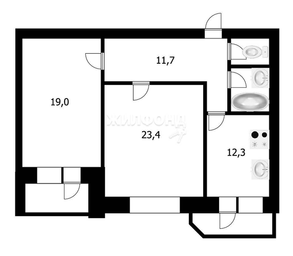 
   Продам 2-комнатную, 71.4 м², Серафимовича ул, 26/1

. Фото 14.