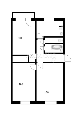 
   Продам 3-комнатную, 63.6 м², Молодежная ул, 13

. Фото 8.