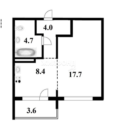 
   Продам 1-комнатную, 34.6 м², Адриена Лежена ул, 38

. Фото 10.