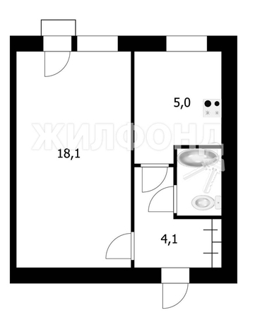 
   Продам 1-комнатную, 29.5 м², Гаранина ул, 19

. Фото 16.