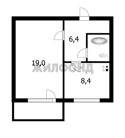 
   Продам 1-комнатную, 37.3 м², Гребенщикова ул, 11/1

. Фото 17.