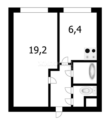 
   Продам 1-комнатную, 32.3 м², Сибиряков-Гвардейцев ул, 44/4

. Фото 6.