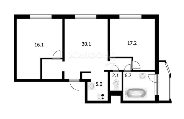 
   Продам 3-комнатную, 70.8 м², Горский мкр, 78

. Фото 23.