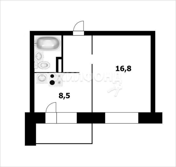 
   Продам 1-комнатную, 32.5 м², Ключ-Камышенское Плато ул, 20

. Фото 15.