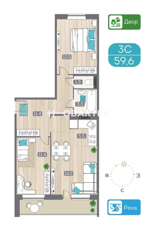 
   Продам 2-комнатную, 59.8 м², Междуреченская ул, 5/1

. Фото 29.